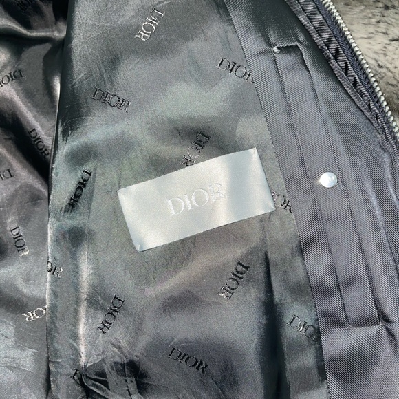 🛑SOLD🛑 Dior Men’s Embroidered Flower Logo Grey Bomber Jacket - Sz Large - Picture 12 of 14